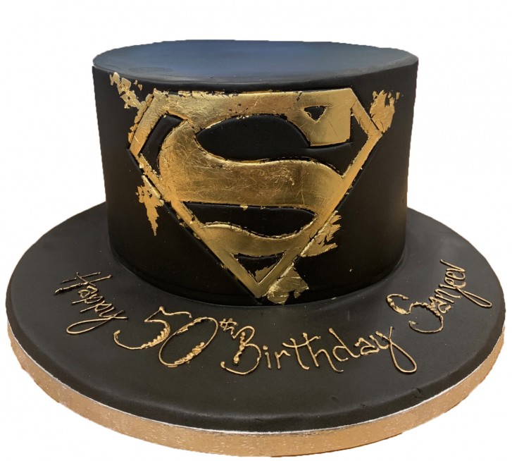 Superman Logo Birthday Cake – Tanner & Gates