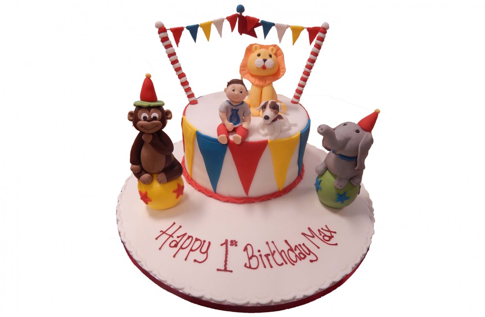 The Circus Baby Shower Cake - Ashlee Marie - real fun with real food