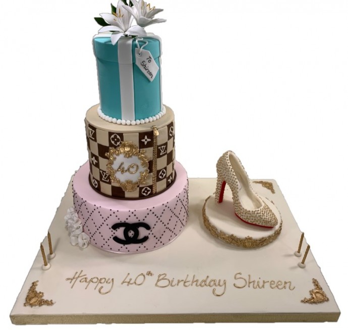 Designer Cake with Bag and Shoe