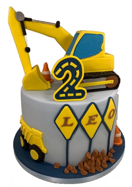 Construction Digger Birthday Cake Topper, Personalised Birthday Cake  Decoration, Construction Theme Party, Any Name Age Wooden Topper – Luck and  Luck