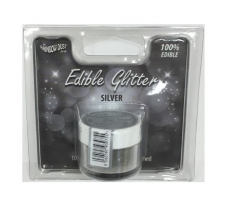 Rainbow Dust Edible Glitter in Black