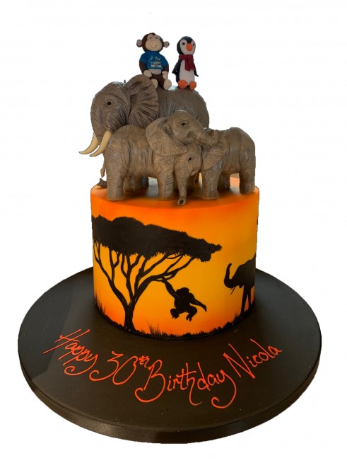 Teal Elephant Cake | Cute First Birthday Cakes Online for Boys – Kukkr