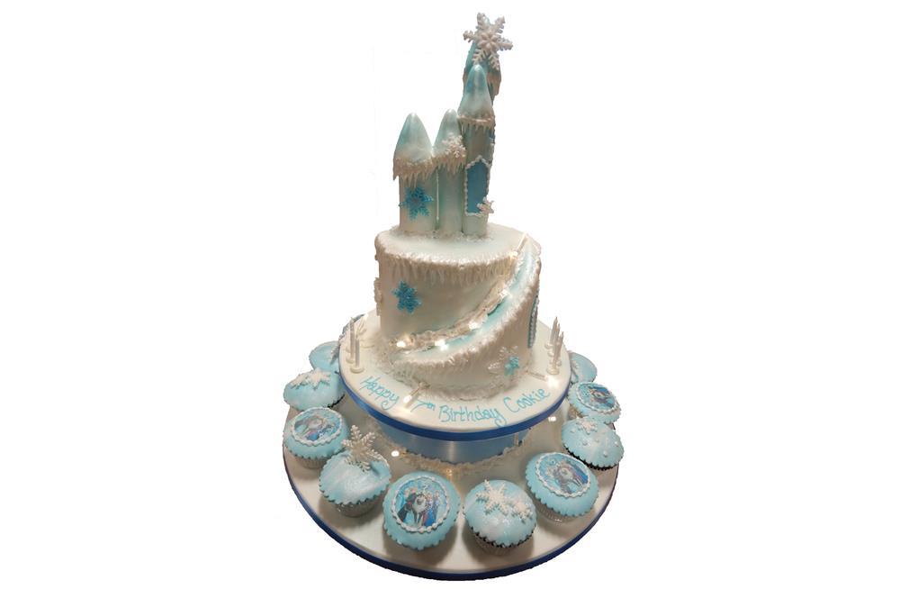 Illuminated Disney Frozen Castle Birthday Cake | Susie's Cakes