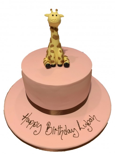 Giraffe 2 Tier Birthday Cake | Baked by Nataleen