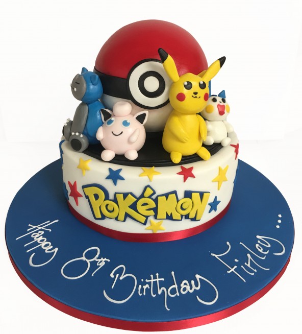 Pokemon on Pokeball Cake – Sei Pâtisserie