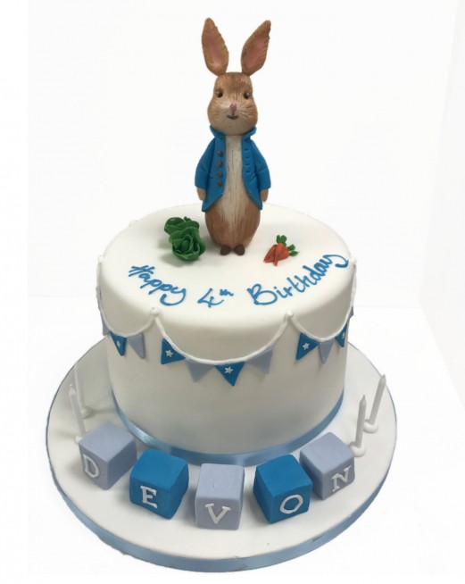 Peter Rabbit Cake Toppers  Peter Rabbit Pink and Blue Cake