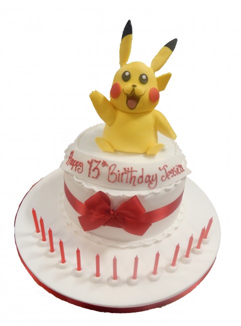 Pikachu Face Pokemon Birthday Cake | cbjm