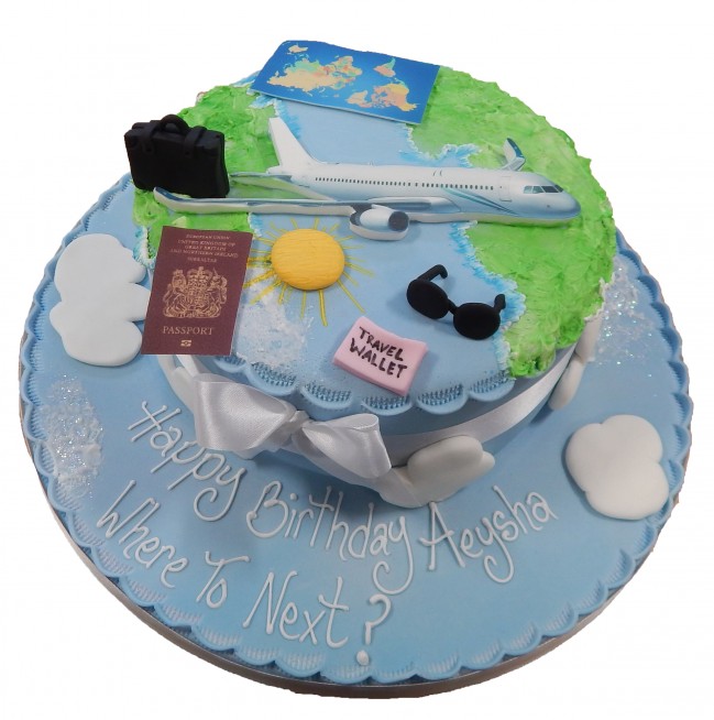 Love to Travel Cake 2 Kg and Card