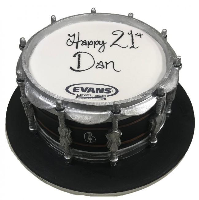 Drum Kit Instrument Personalised Cake Topper