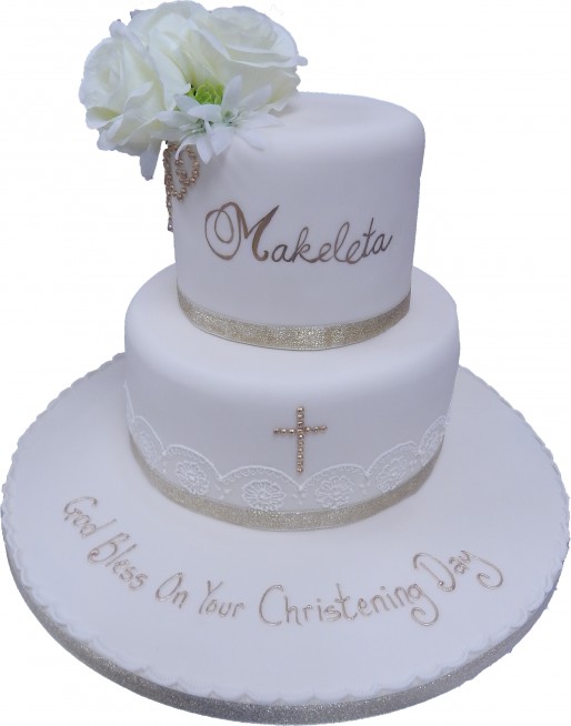 Baptism Cake Topper | White Cross Cake Topper | Christening Cake Topper