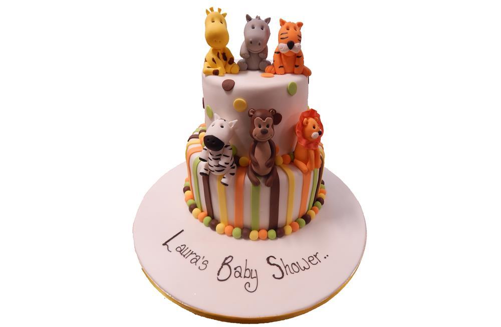 Animal Baby Shower Cake