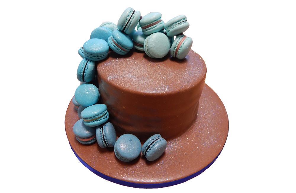 Chocolate Coated Macaroon Cake