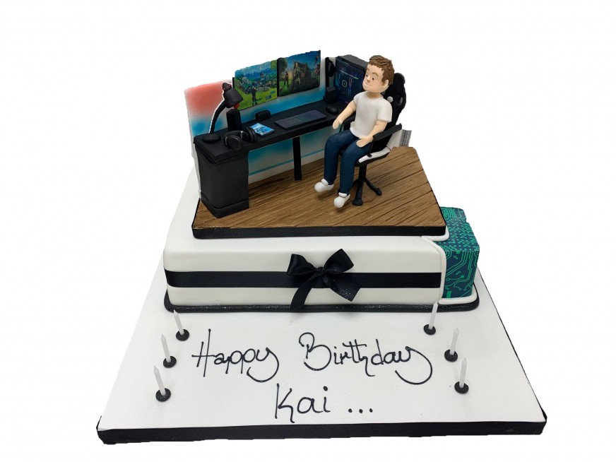 Laptop Computer Gaming Cake Topper Image Edible Party Decoration... | eBay
