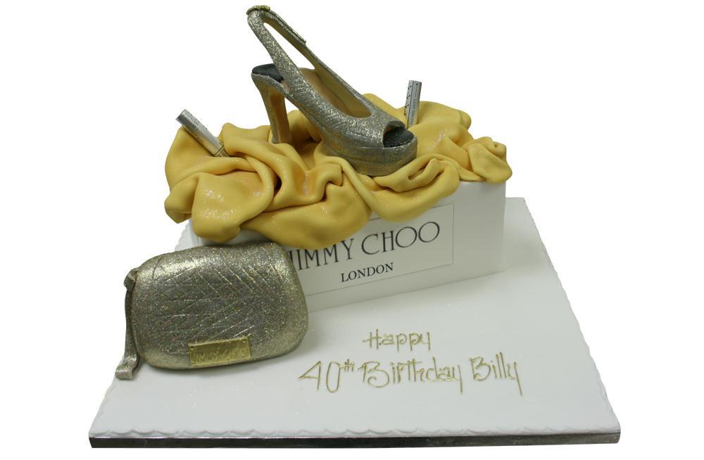 LV Bag and Shoe Box Cake