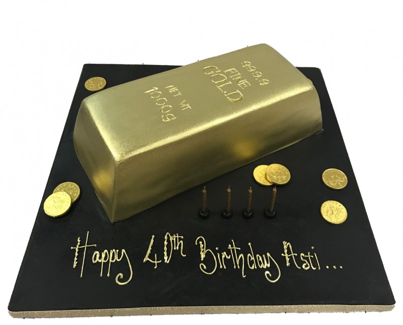 Actualizar 50+ imagen gold bar cake