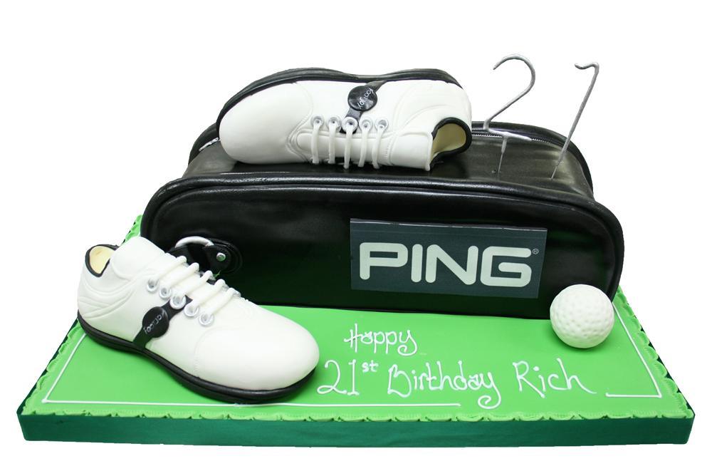 Golf Shoe Bag \u0026 Shoes birthday cake