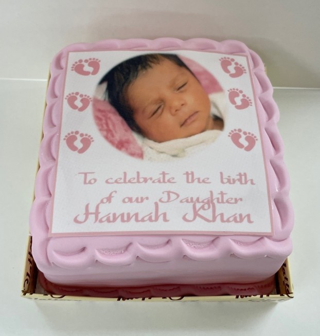 Welcome-Home Baby Cake | Made this for Princess Natalie who … | Flickr