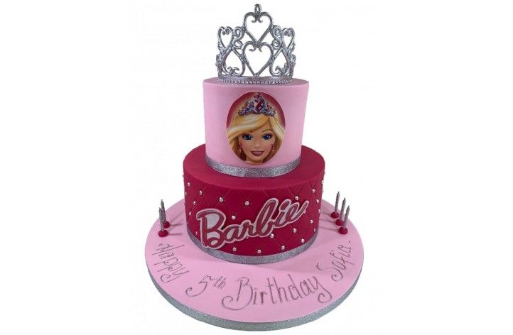 3-tier barbie cake | Barbie cake, Happy birthday cakes, Cake