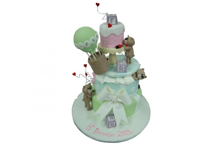 Bears and Balloons Tiered Cake