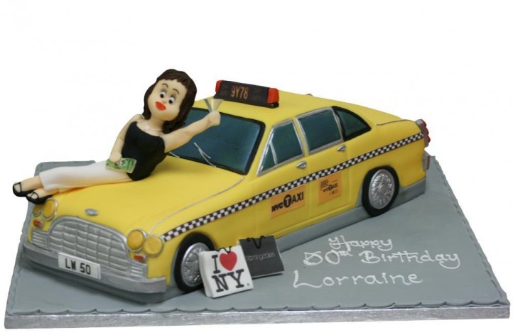 New York Taxi with Figure