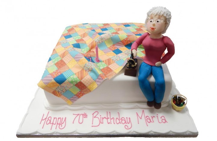 Sewing & Quilt with Figure Cake