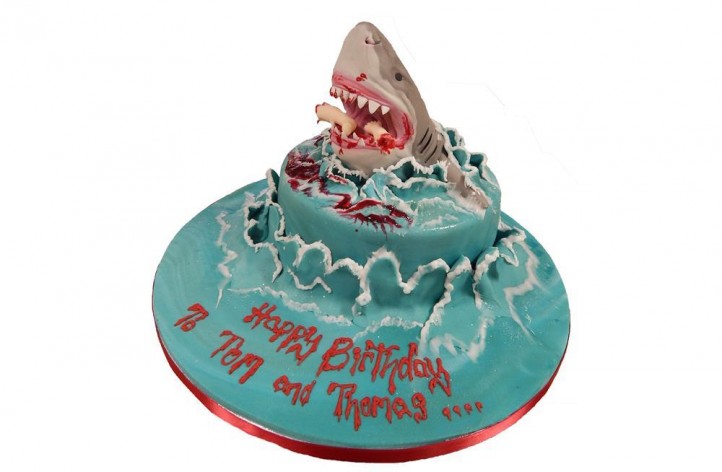 Shark Sugar Figure Cake