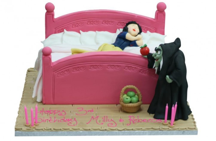 Snow White in bed with Wicked Witch