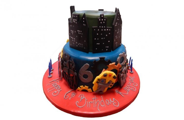 Transformers Tiered Cake