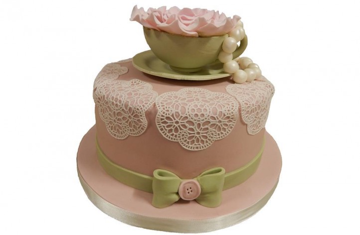 Vintage Tea Cup Cake