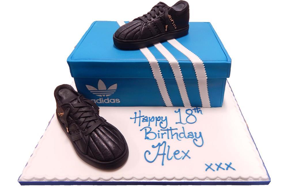 adidas shoe box cake 