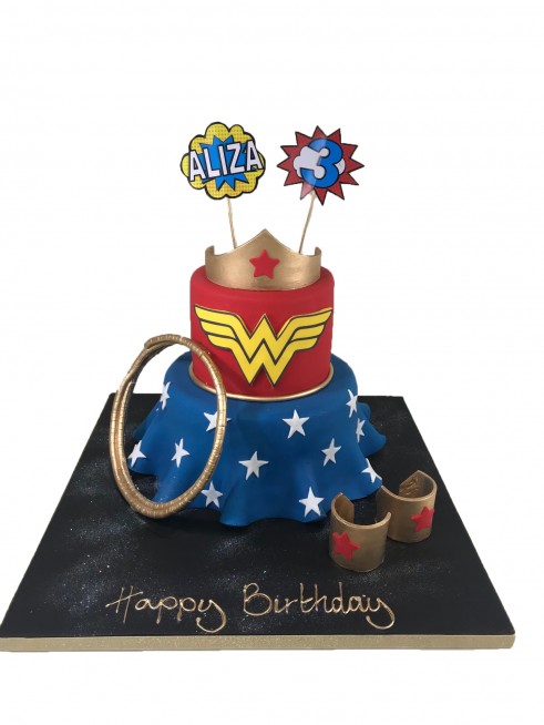 Wonder Woman Cake - 1103 – Cakes and Memories Bakeshop