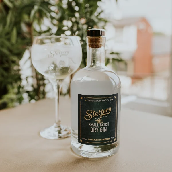 Slattery drinks menu, dry gin