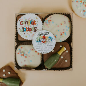 Congratulations Chocolate topped Shortbread Biscuits