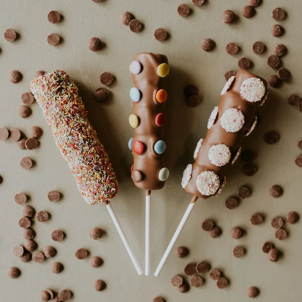 marshmallow chocolate lolly