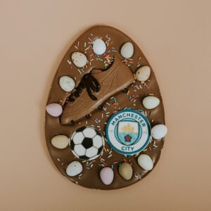 Large Football Flat Egg Bar- Blue Team