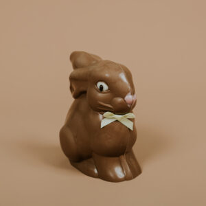Milk Chocolate Bunny with bow