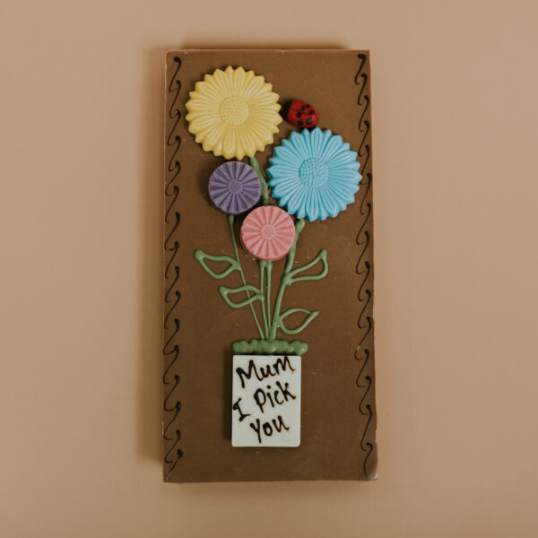 Milk chocolate "Mum I Pick You" Flowers Large bar