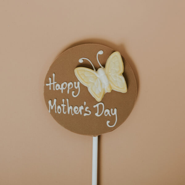 Milk chocolate "Happy Mothers Day" Butterfly lolly