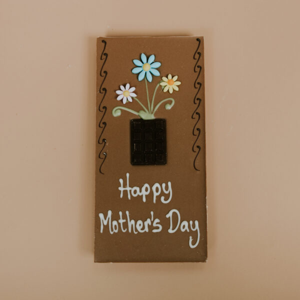 Milk chocolate "Happy Mothers Day" Flowers Large Bar