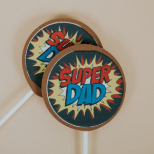 Super Dad print chocolate lolly