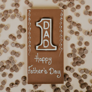 Large Milk chocolate bar with No.1 "Happy Father's Day" decoration