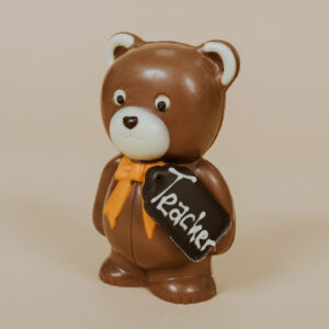 Chocolate Teddy Figure with "Teacher" name tag